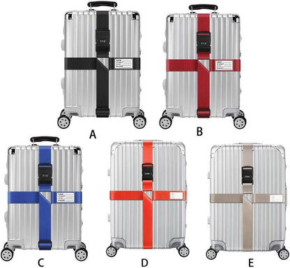 Personalised Suitcase Straps Durable Nylon Adjustable Size Password Locking Is Set To Property Security Luggage Straps