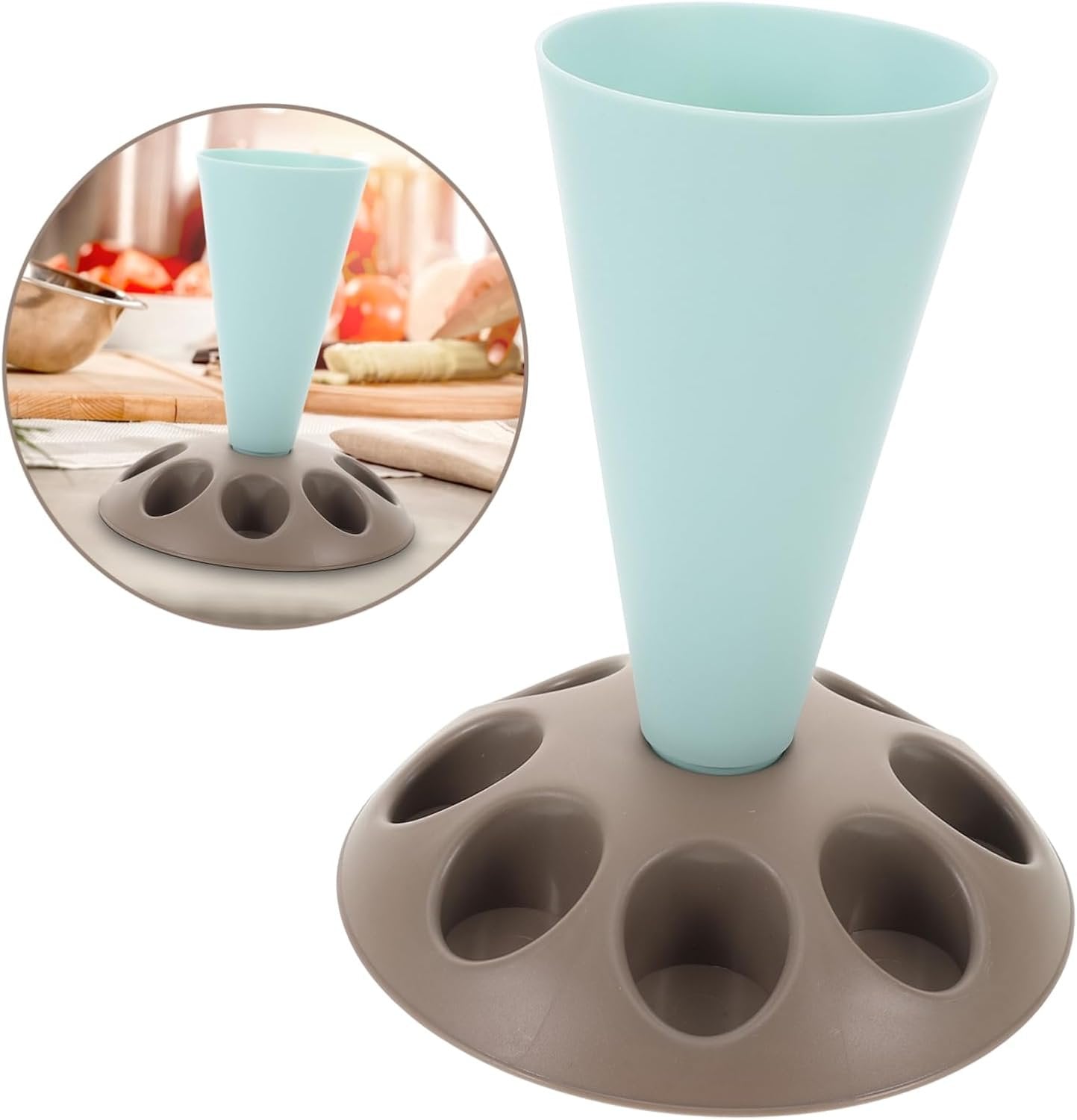FUNNETOYU Icing Bag Stand with Multi Slots for Piping Bag Nozzles Storage for Cake Decorating Easy to Use Stylish Design for Baking and Food Prep