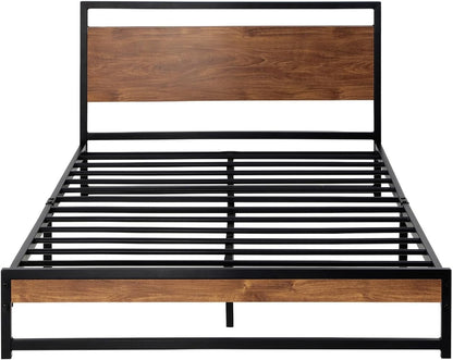Oikiture Single Bed Frame with MDF Board and Metal Tube Bed Base Home Bedroom Furniture