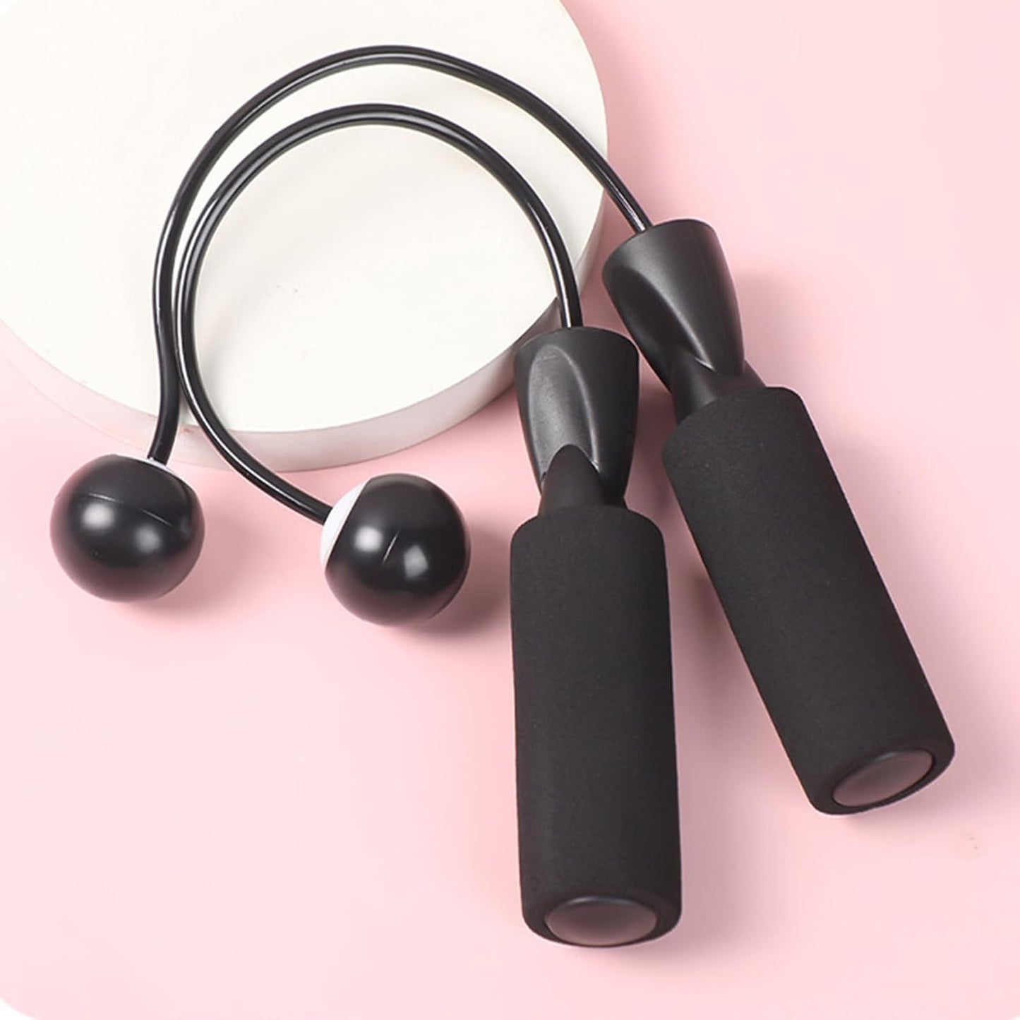 Cordless Weighted Skipping Rope, Rotating Balls, Portable Workout Equipment, 13,5 cm Indoor and Outdoor Jump Rope Fitness Gear for Men, Women, Kids, Cardio Training Home Exercise