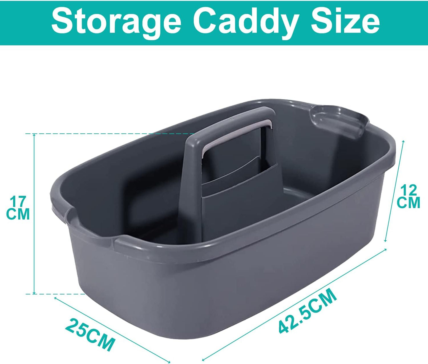 BYUNER Plastic Storage Caddy with Handle Cleaning Supplies Bathroom and Shower Cleaning Caddy Storage Shower Cleaning Products pcs