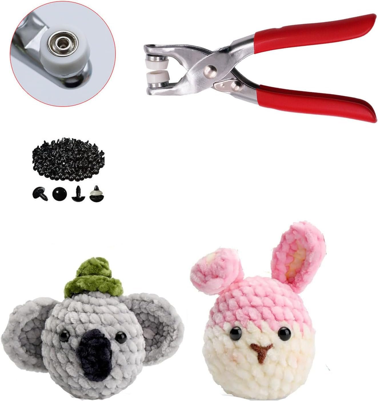 Generic Safety Eye Tool, Pliers, Snapper, Auxiliary Tool for Attaching Safety Eyes, Crochet Tools (1 Pc)