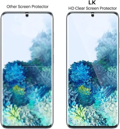 LK 3 Pack Screen Protector for Samsung Galaxy S20 / Galaxy S20 5G 6.2 inch, New Version, Full Coverage, Case Friendly, HD Clear Flexible TPU film