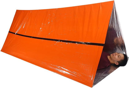 Emergency Sleeping Bag, Waterproof Thermal Camping & Hiking Emergency Blankets Foldable Rescue Shelter Outdoor Survival Tent