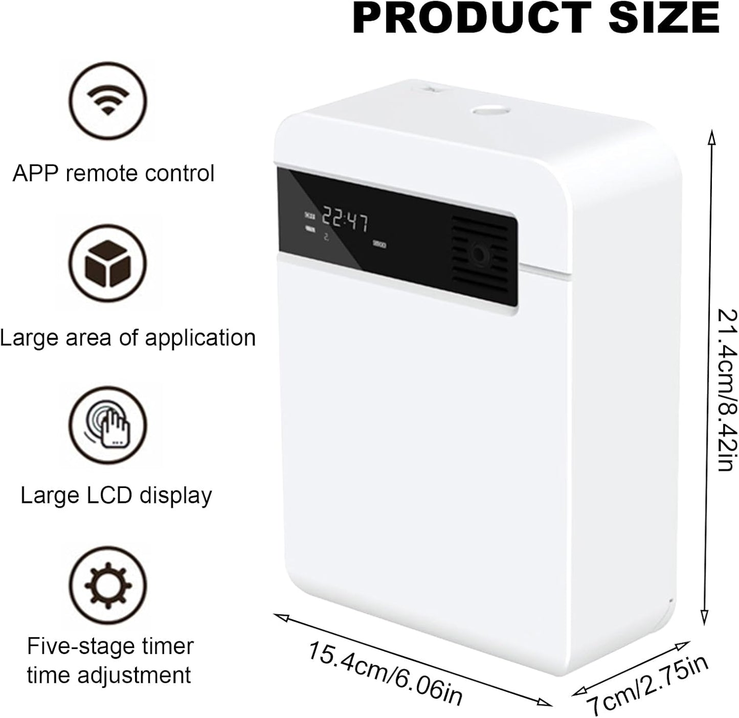 Smart Scent Air Machine for Home,Scent Air Machine with Nebulizing WiFi Aromatherapy Diffuser Covering 60-100㎡ 180 ML Oil Bottle App Control&Timer, for Home, Office, Hotel