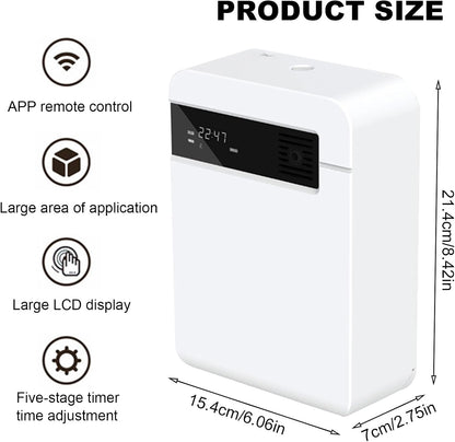 Smart Scent Air Machine for Home,Scent Air Machine with Nebulizing WiFi Aromatherapy Diffuser Covering 60-100㎡ 180 ML Oil Bottle App Control&Timer, for Home, Office, Hotel