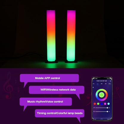 RGB Light Bar, Smart Ambient Lighting, Decorative RGB Light Bar, LED Ambient Lighting, Voice Control Lamp for Game, Movies, Collecting, Dating, PC Room