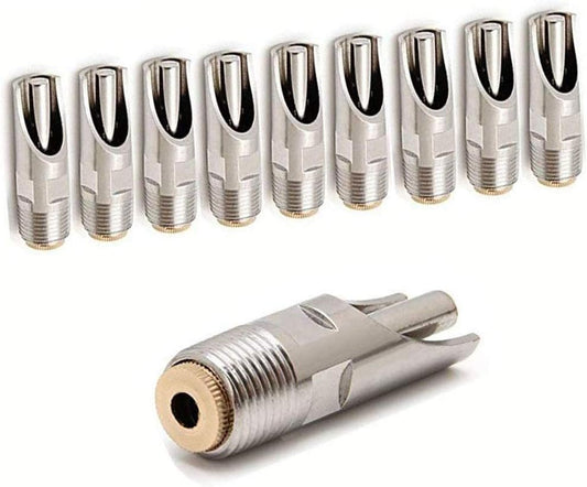 Pack of 10 Automatic Pig Nipple Drinker NPT 1/2" Pig Nipple Drinker Pig Nipple Waterer Stainless Steel Hog Waterer Nipple Drinker for Barrel Kit for Sows Piglets Drinking