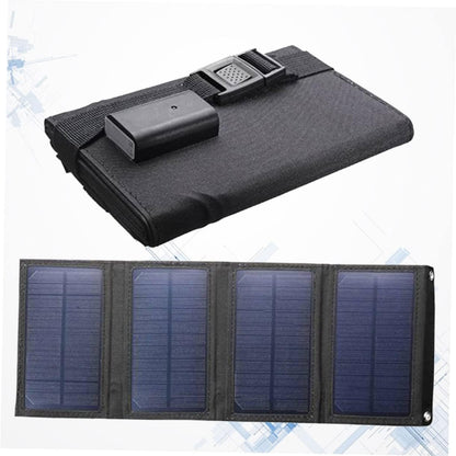 Gogogmee Foldable Solar Panel Charger 10w Solar Power Bank USB Port for Mobiles Outdoor Use