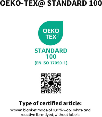 Molithe 100% Wool Blanket, 62" x 86", Warm, Thick, Washable, Military Wool Blanket, Great for Camping, Outdoors, Sporting Events, Survival Kits