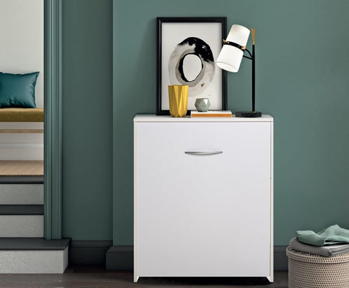 DOLCI SOGNI White 80 x 190 cm 100% Made in Italy, Retractable Bed with Wooden Slatted Base and Mattress, Pull-Out Folding Bed