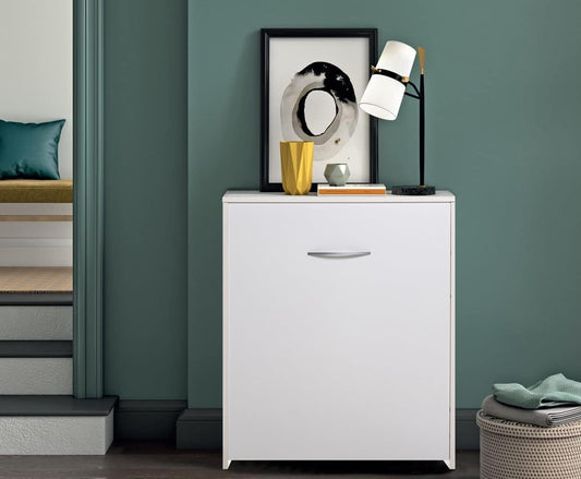 DOLCI SOGNI White 80 x 190 cm 100% Made in Italy, Retractable Bed with Wooden Slatted Base and Mattress, Pull-Out Folding Bed