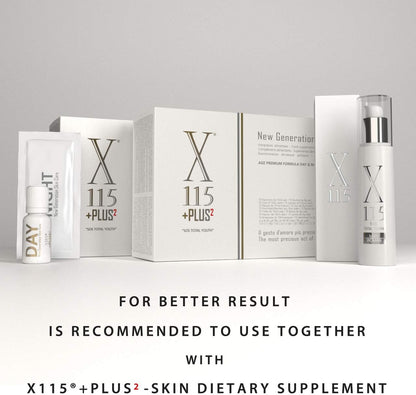 X115® Anti-Wrinkle Cream for Men | Airless 50 ml | Face Cream Lifting Effect | Anti-Ageing Triple Action: Moisturizing, Smoothing, Restoring, with Hyaluronic Acid