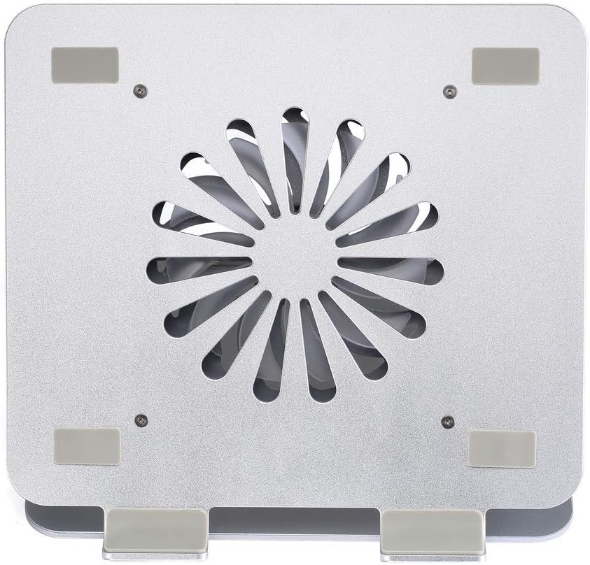 pishi Laptop Cooling Pad - Ergonomic Laptop Stand with Low Noise Fan and 3.0 USB Hubs, Ventilated Aluminium Laptop Cooler Prevent Overheating, Support Up to 17 inches Gaming Notebook | (Silver): N16-5