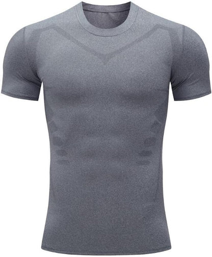 Men's Compression T-Shirt Short Sleeve Base Layer Athletic Undershirt Gear Workout T-Shirt Watches Men