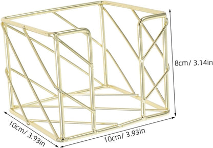 Angoily Gold Metal Desk Organizer for Memo and Elegant Hollow Design for Home Office Supplies Compact Pencil Holder for Efficient Workspace Organization