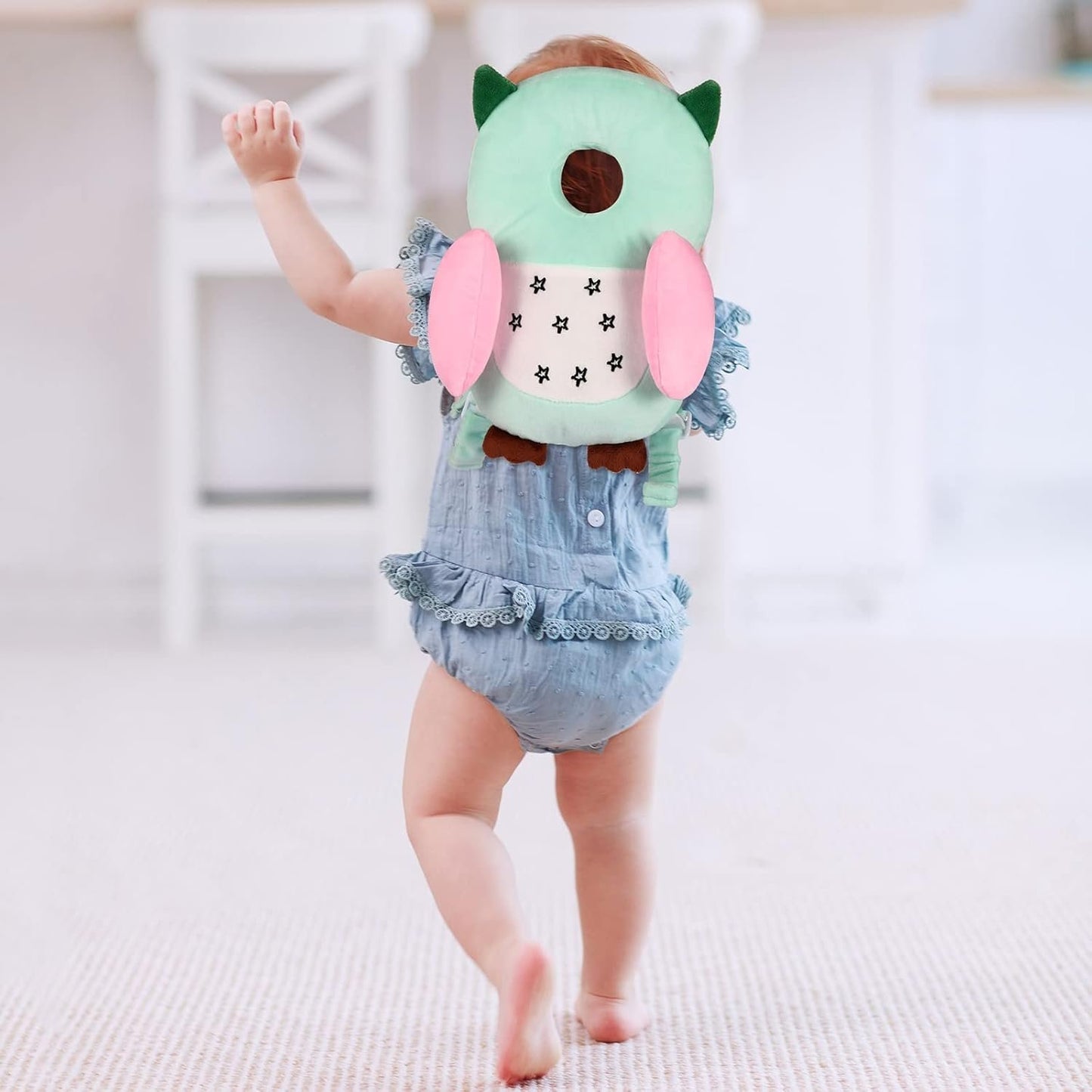 Mounting UP Baby Toddler Walker Head Protector Backpack Adjustable Wear Head Protection Safety Pad Backpack Baby Toddler & Walker Walking & Crawling Cute Owl MTY CA