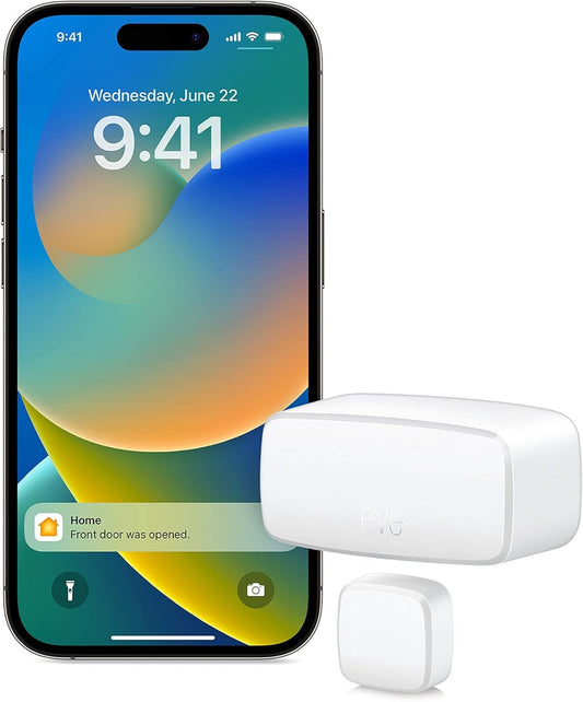Eve Door & Window (Matter) â€“ Smart Contact Sensor for Doors & Windows, Automatic Control of Accessories, Matter & Thread, Apple Home, Alexa, Google Home, SmartThings, Requires Thread Border Router