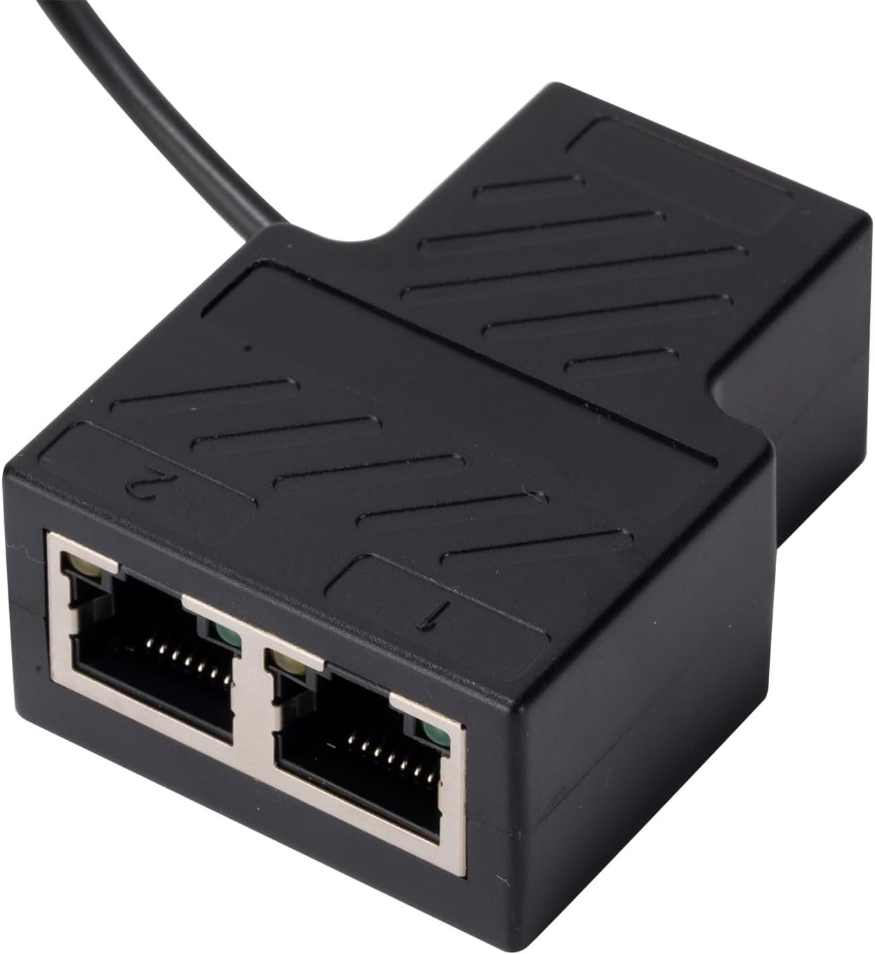 RJ45 Networks Splitters Adapters 1 to 2 Female USB to RJ45 Port with USB Power Cable LAN Interfaces Ethernets