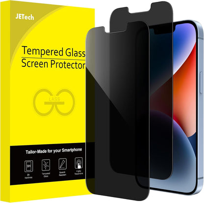 JETech Privacy Screen Protector for iPhone 14 Plus 6.7-Inch, Anti Spy Tempered Glass Film, 2-Pack