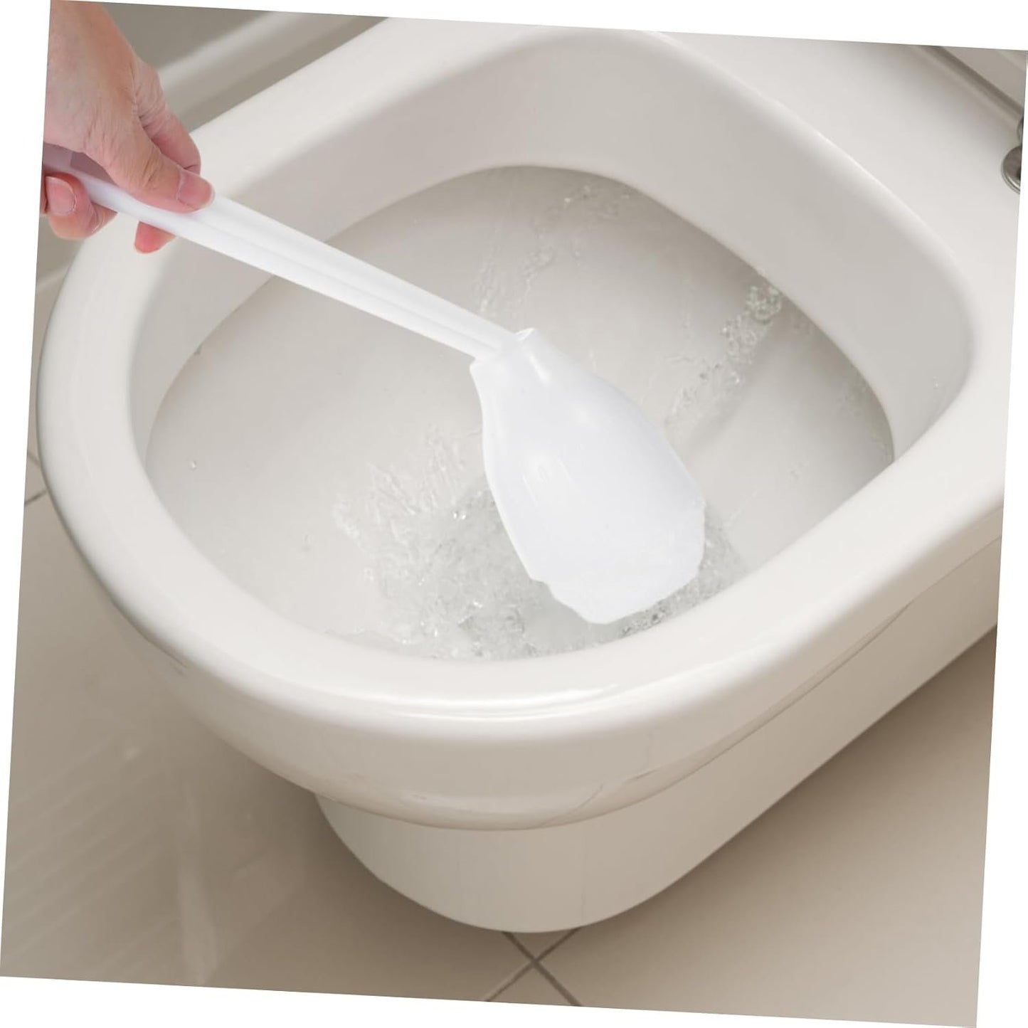 IMIKEYA Toilet Bowl Brush with Long Ergonomic Handle Soft Swab Mop for Easy Cleaning for All Toilet Types