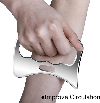 BYYDDIY Stainless Steel Gua Sha Muscle Scraper Tool,Scar Tissue Tool,Physical Therapy Tools,Muscle Scraping Tool,Guasha Massage Scraper,IASTM Tools,Skin Scraping Tool,Soft Tissue Massage Tool