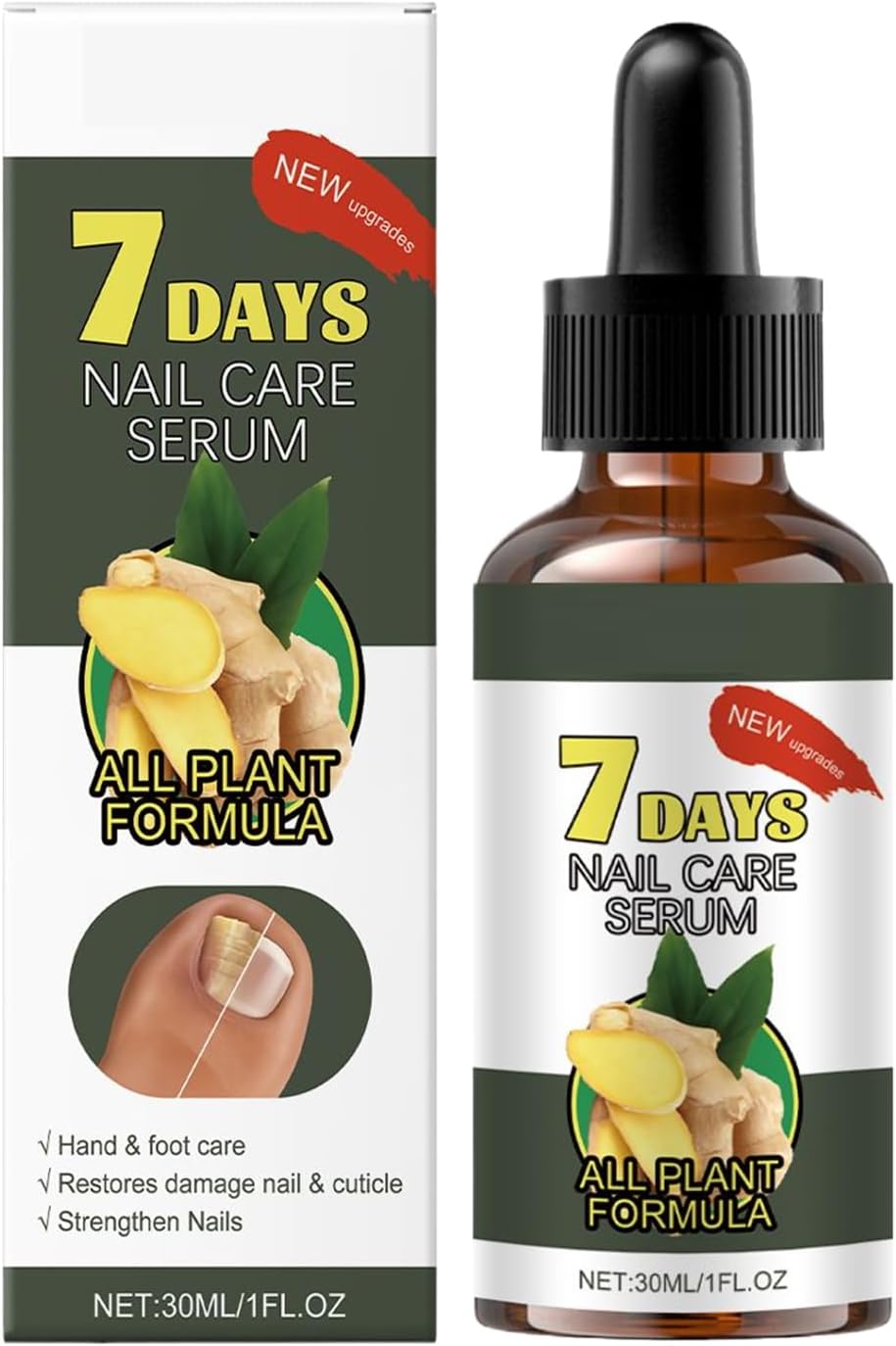 Nail Care Products, Moisturizer Growth Corrector, Quick Absorb and Effective Nail Formula, Professional Quality, Ideal for Women, Seniors, Home Use, Salon, Travel, 30ml
