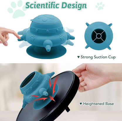 Puppy Feeder for Multiple Puppies, 4 Teats Puppy Milk Feeder Puppy Nipple Feeder Silicone Puppy Nursing Station, 240ml Puppy Nursing Bottles for Kittens, Puppies, Rabbits (One Size, Blue)