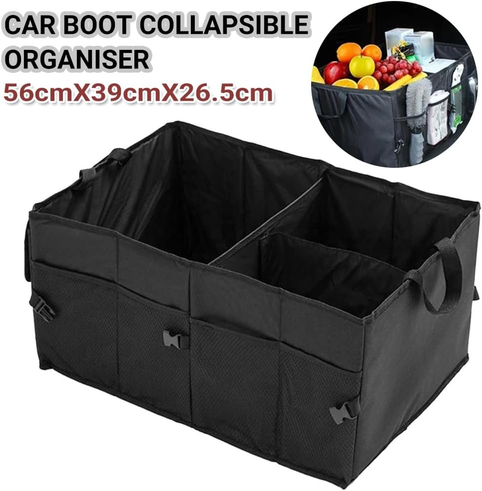 Car Boot Organiser Partition Collapsible Storage Box Trunk Bag Tool Multipurpose