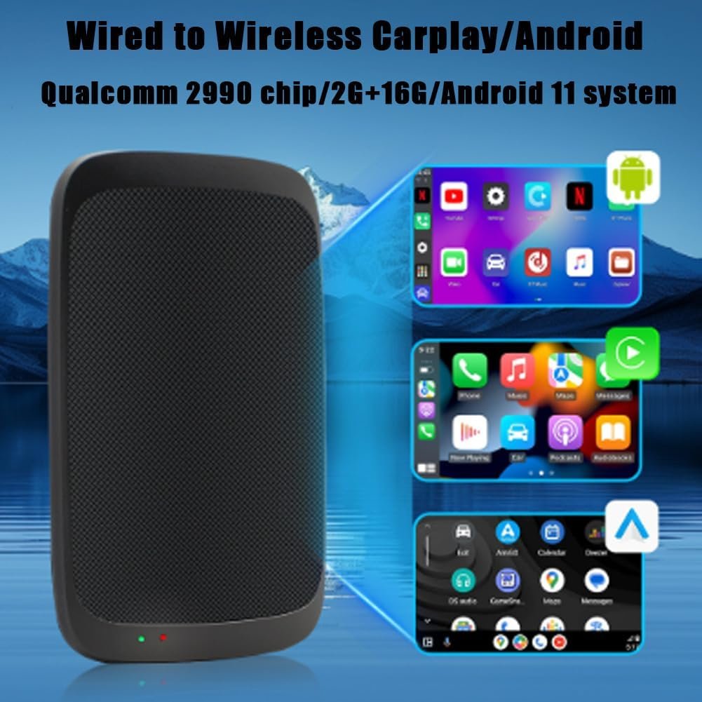 Auto Plexion, Driveplex Pro Wireless Carplay 2025, Autoplexion - Wireless Carplay & Android Autos Adapter Supports Netflix, YouTube, 2+16g, Plug & Play, Auto Connect, No Delay