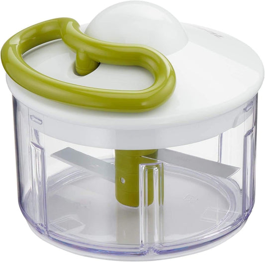 Tefal K1330404 Manual Food Chopper and Mixer with Stainless Steel Blades for Vegetables, Onions, Herbs and Nuts, 5 Second Chopper, 500 ml, Green - Dark Citronnelle