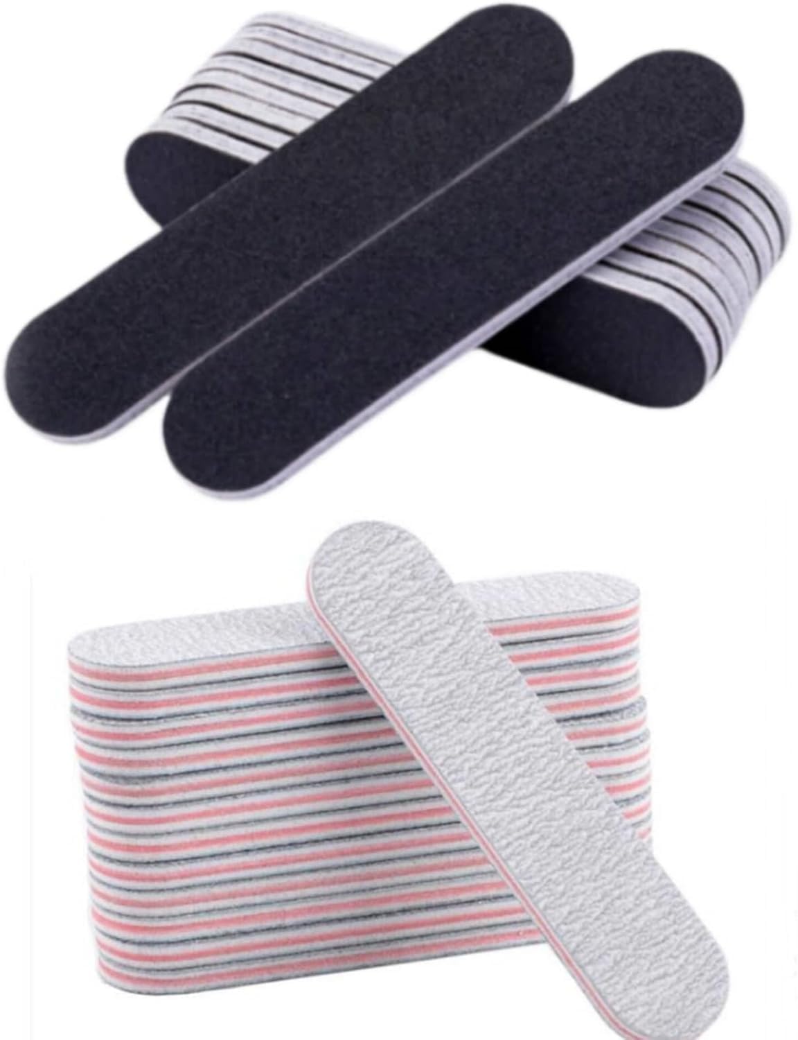 VJSSUJK ProNail 20-Pack Double Sided Nail Files 100/180 Grit Reusable Emery Boards for Salon, Home & Pet Care