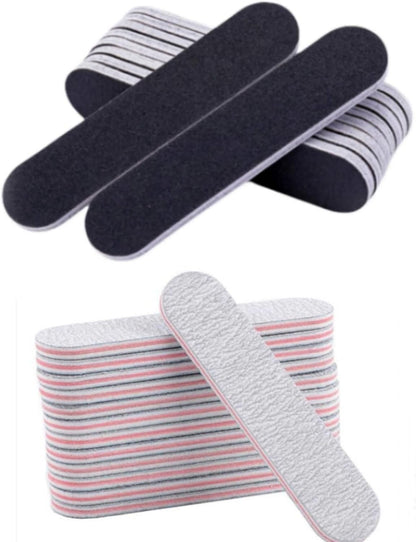 VJSSUJK ProNail 20-Pack Double Sided Nail Files 100/180 Grit Reusable Emery Boards for Salon, Home & Pet Care