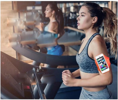 DFV mobile - Professional Cover Chinlon-Lycra Ultra-Thin Armband Sport Walking Running Fitness Cycling Gym per TD Tech P50 (2021) - Orange