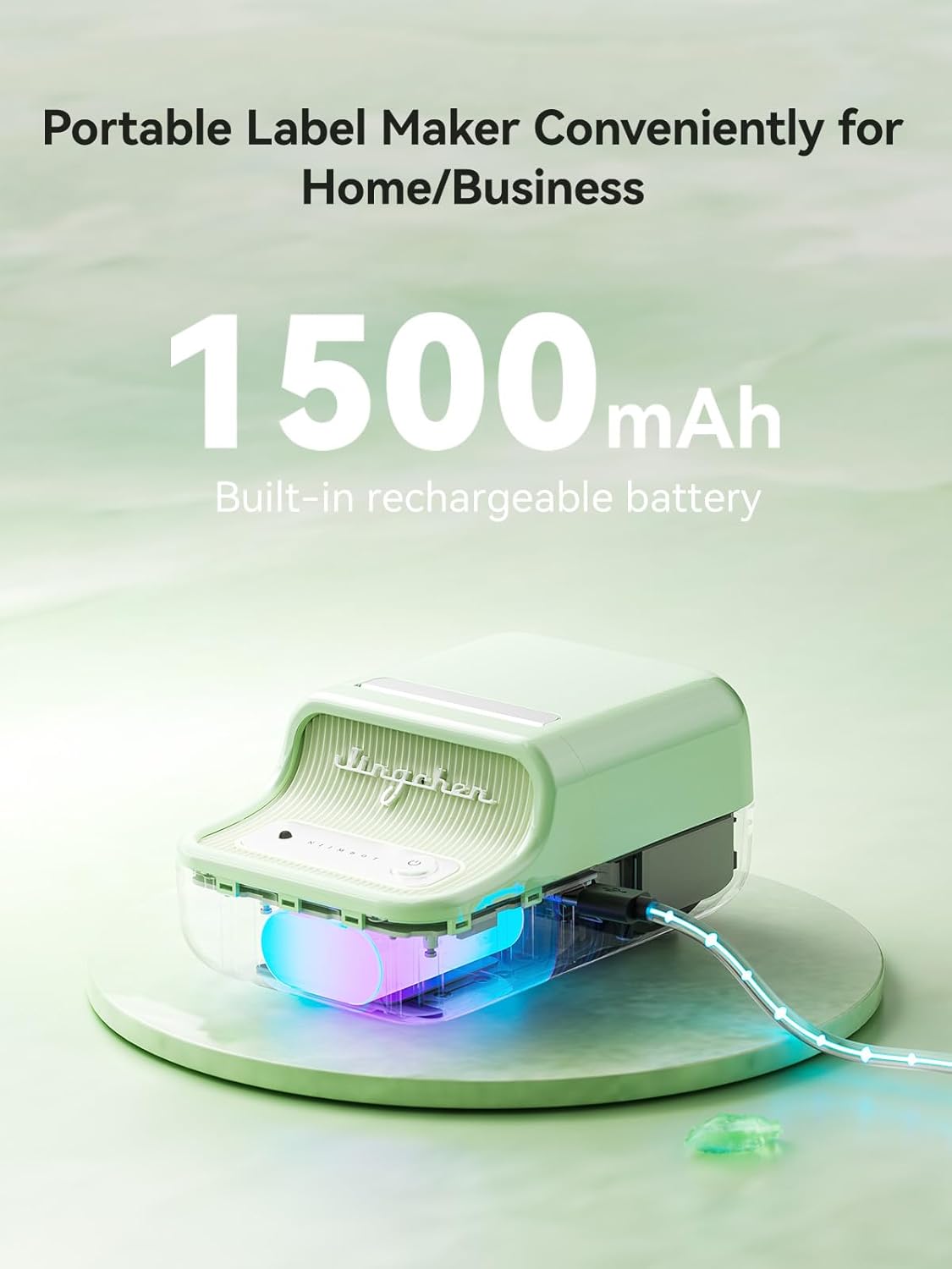 NIIMBOT B21 Label Printer,Bluetooth Thermal Label Maker,Ideal for Home Organization,Business,Ofice,50x30mm Label,230Pcs(Mint Green)