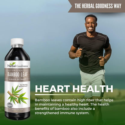 Herbal Papaya Bamboo Silica Supplements Organic Extract 12oz - Liquid Silica with Organic Hair, Skin and Nails Vitamins As Well As Bone and Joint Support