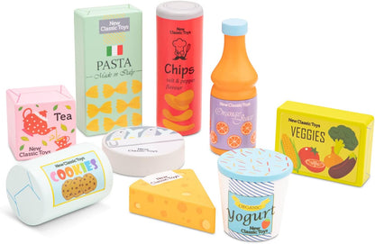 New Classic Toys Play Food Set, Multicoloured, Groceries, 10595