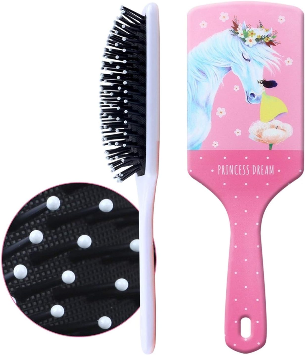 Comb stampa del fumetto dei capelli Detangler pettine, Cura dei capelli massaggio del cuoio capelluto Airbag capelli che designa attrezzo, Denti morbida pettine spazzola for capelli, parrucchiere acce