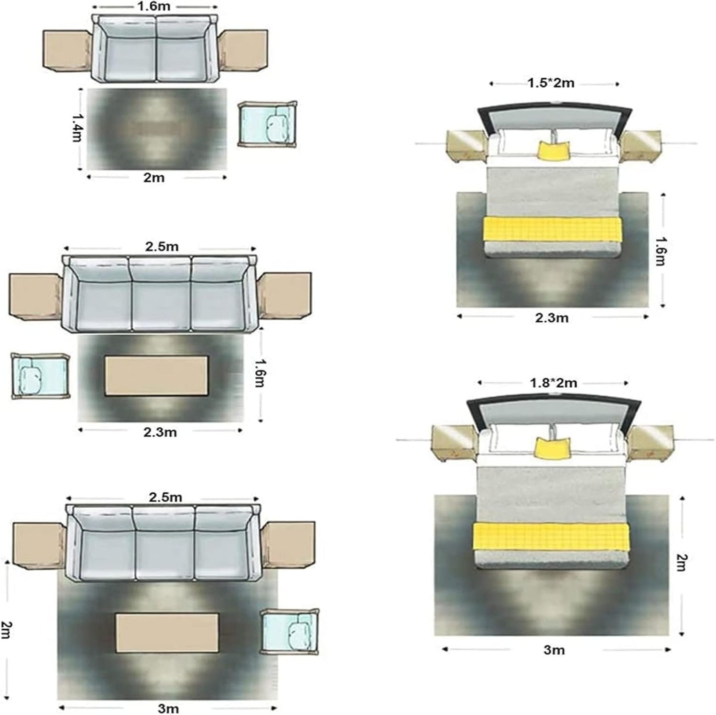 RUGMRZ Tappeto Bambini 120 x 180 cm Tappeti Per Camera Da Letto grigio Tappeto Ginnastica Da Casa Accessori Da Soggiorno Moderni Dal Design Geometrico Grigio Indossabili Tappeto Palestrina Bambini