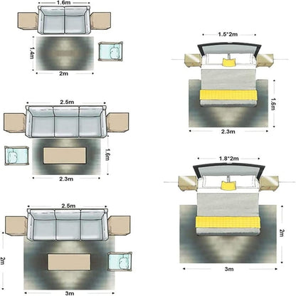 RUGMRZ Tappeto Bambini 120 x 180 cm Tappeti Per Camera Da Letto grigio Tappeto Ginnastica Da Casa Accessori Da Soggiorno Moderni Dal Design Geometrico Grigio Indossabili Tappeto Palestrina Bambini