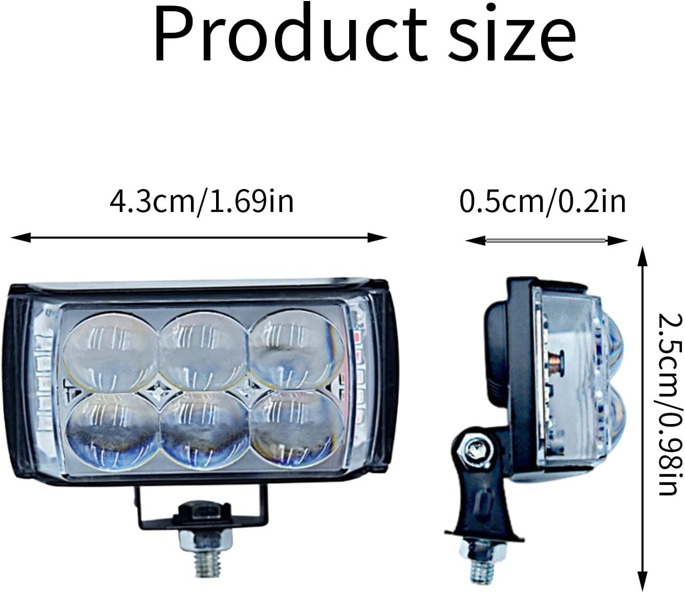 shjxi Motorcycle Driving Lights, LED Spotlight Beam, High Powered 2000 Lumen Output, Waterproof Shock Resistant Housing, Night Riding Visibility for Touring Safety