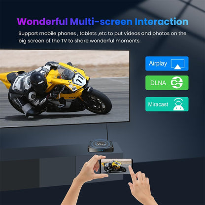 Android 13.0 TV Box, LEFFOT X98K Smart 4K Ultra HD Streaming Device for TV with HDR10+, Rockchip RK3528A Quad-Core ARM Cortex-A53, 4GB RAM 32GB ROM, Dual-Band WiFi 6, BT5.0