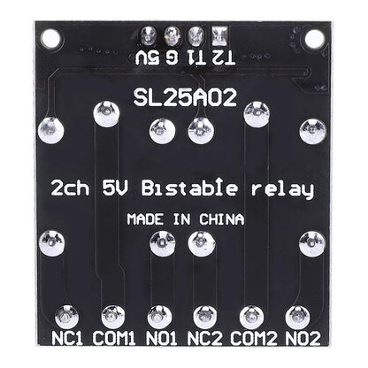 SL25A02 Two-Channel Bistable Self Locking Relay Module Low Level Control Switch for Home Automation