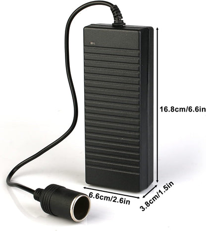 Car Cigarette Lighter Socket Adapter 220V to 12V/10A Voltage Converter for Car, Vacuum Cleaner, Refrigerator, European Requirements