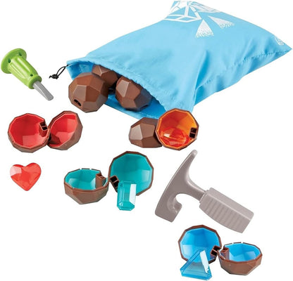 Learning Resources Rockin' Gem Surprise, Sorting, Matching, Counting Skills and Early STEM, 19 Pieces, Ages 3+
