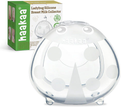 Haakaa Ladybug Milk Collector, Breast Shells Nursing Cup, Silicone Breast Milk Collector, Milk Savers for Breastfeeding, Nipple Shells Protect Sore Nipples Extra-Soft and Reusable (1 Pack, 75ml