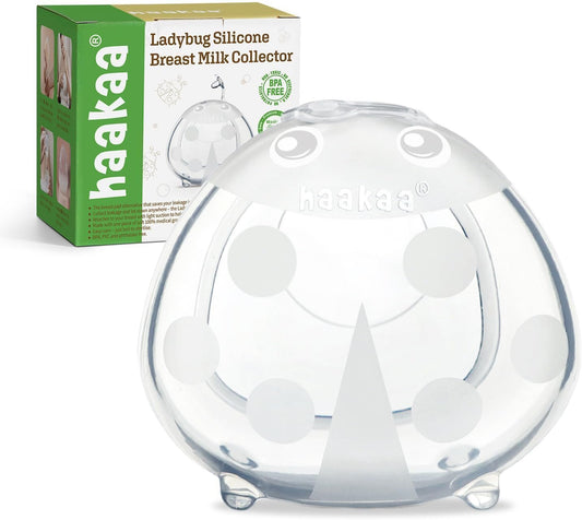 Haakaa Ladybug Milk Collector, Breast Shells Nursing Cup, Silicone Breast Milk Collector, Milk Savers for Breastfeeding, Nipple Shells Protect Sore Nipples Extra-Soft and Reusable (1 Pack, 75ml