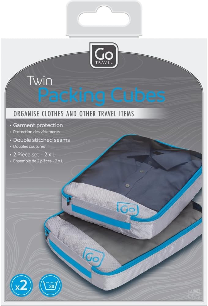 Go Travel 2Pk Large Packing Cubes, Blue