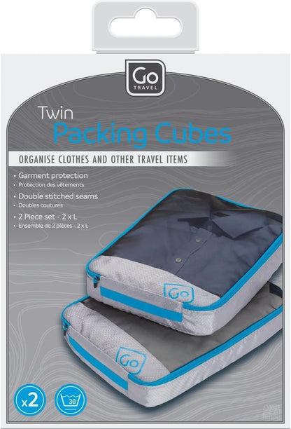 Go Travel 2Pk Large Packing Cubes, Blue
