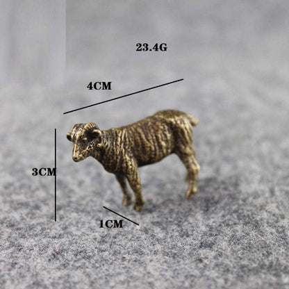 Statue Soprammobile Statuine Decorazione Oggettistica per La Casa di Ornamenti per Desktop Animali Ornamenti di Pecora di Capra di Rame